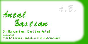 antal bastian business card